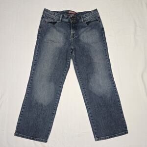 Faded Glory Women's High Rise Straight Leg Jeans Size 12 Regular Blue Denim